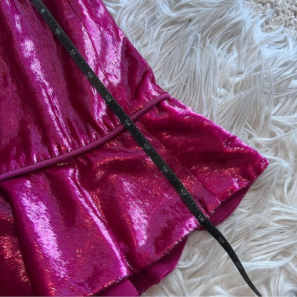 NWT Self Portrait pink velvet ruffle mini skirt - Picture 13 of 13